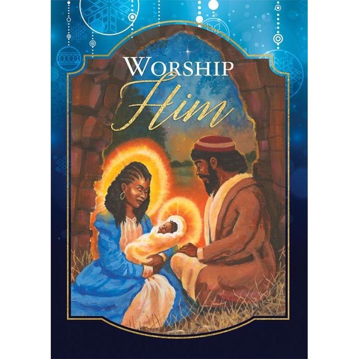 Worship Him (Nativity): African American Christmas Card Box Set