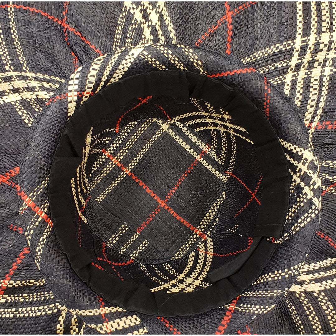 Yumi: Hand Woven Multi-Color Madagascar Big Brim Raffia Sun Hat