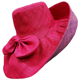 Zo: Hand Woven Multi-Color Madagascar Big Brim Raffia Sun Hat