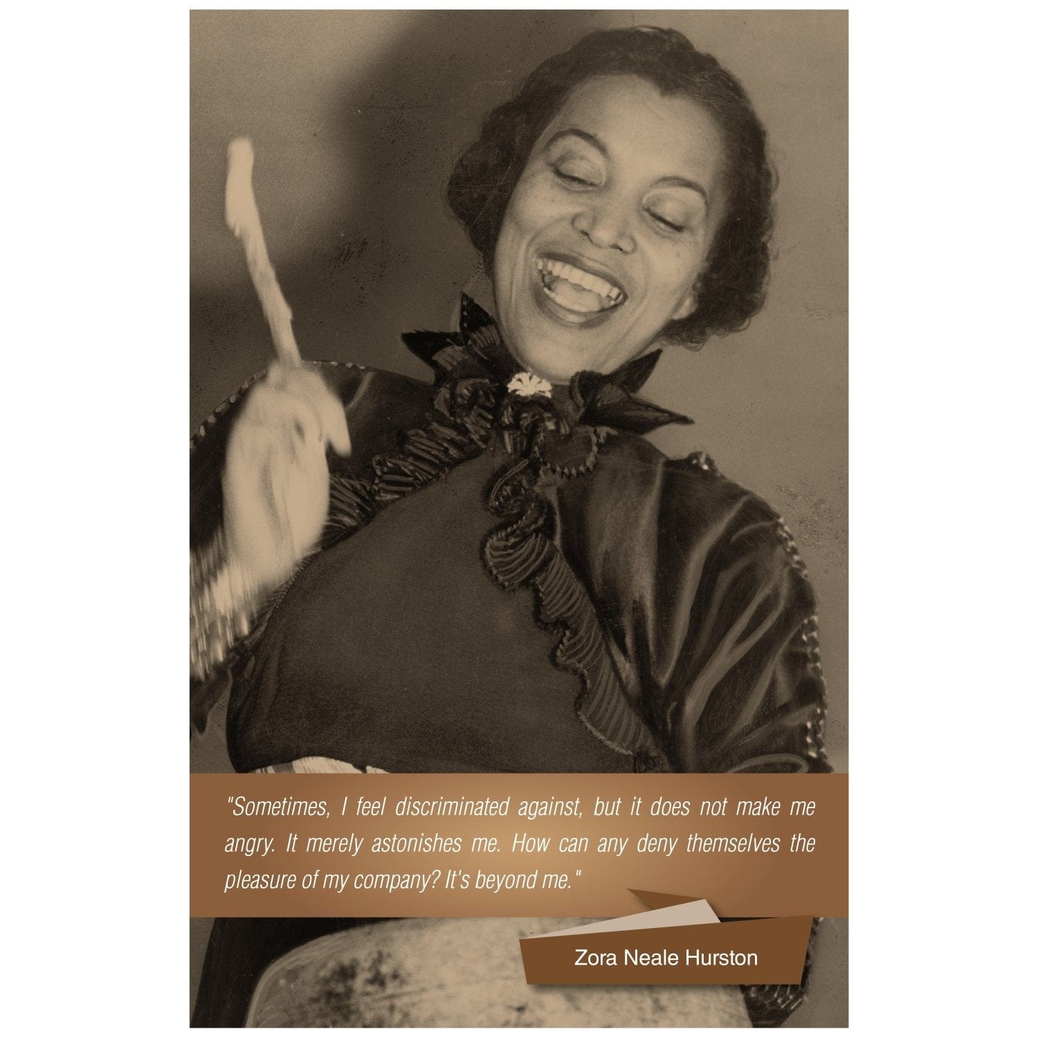 1 of 2: Zora Neale Hurston: Pleasure of My Company Poster by Sankofa Designs
