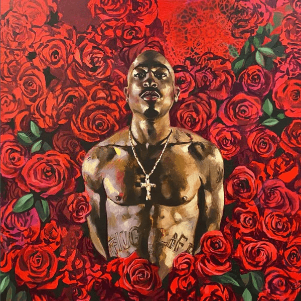 "Tupac" by Charly Palmer: Wake Me When I'm Free Exhibit-The Black Art Depot
