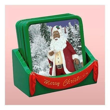 black-santa-claus-coasters-The Black Art Depot