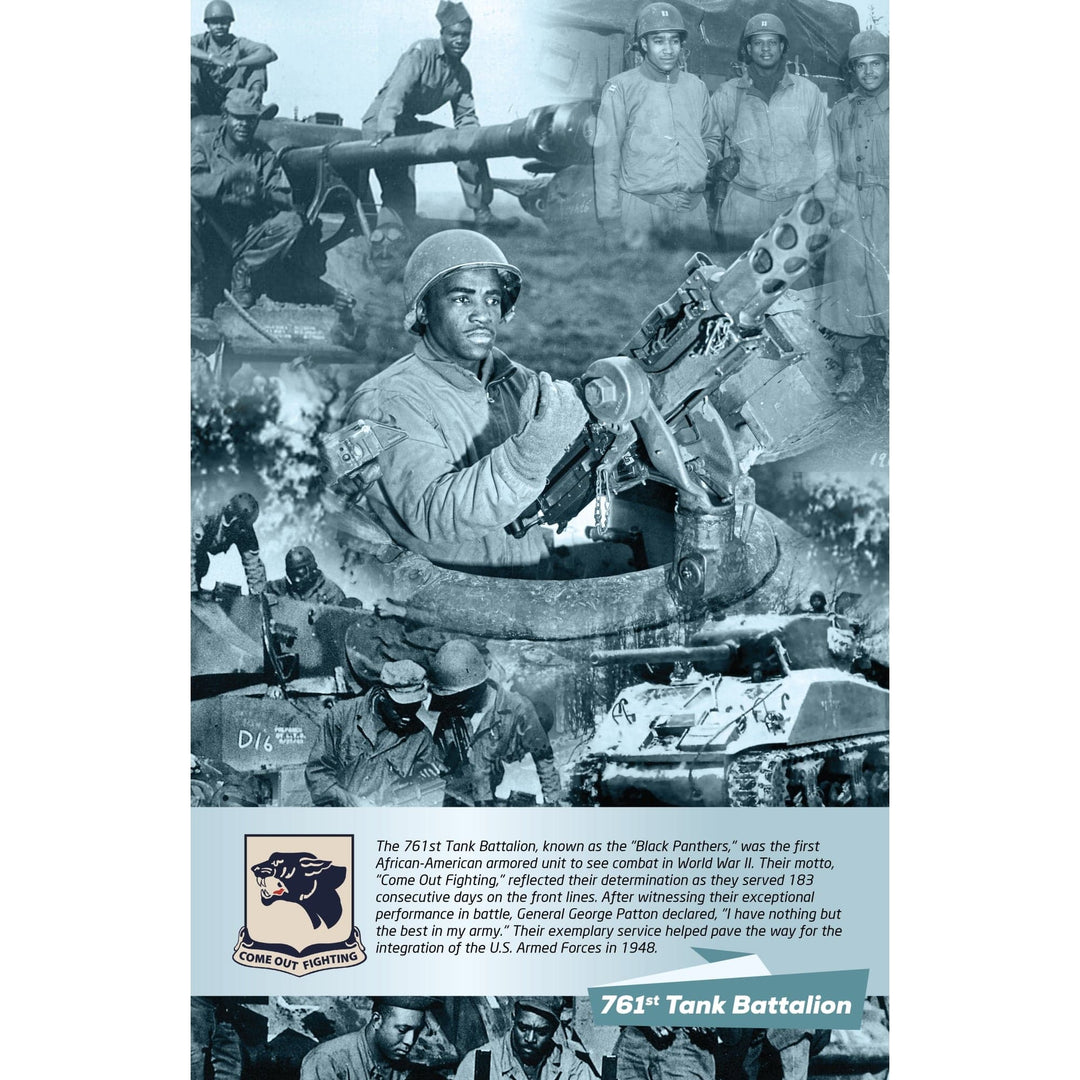 761st Tank Battalion: Come Out Fighting - Black Panthers WW2 Heroes Art by Sankofa Designs