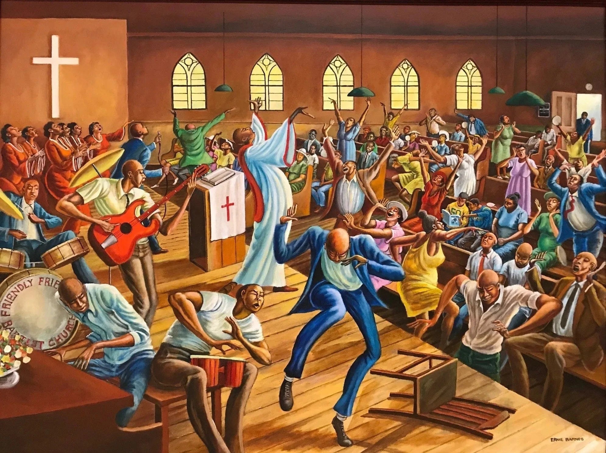 Friendship Baptist Church by Ernie Barnes