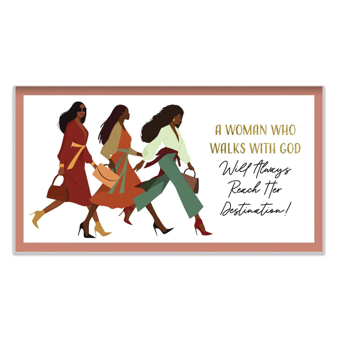 A Woman Who Walks With God by Nicholle Kobi: 2025-2026 African American Two Year Pocket Calendar
