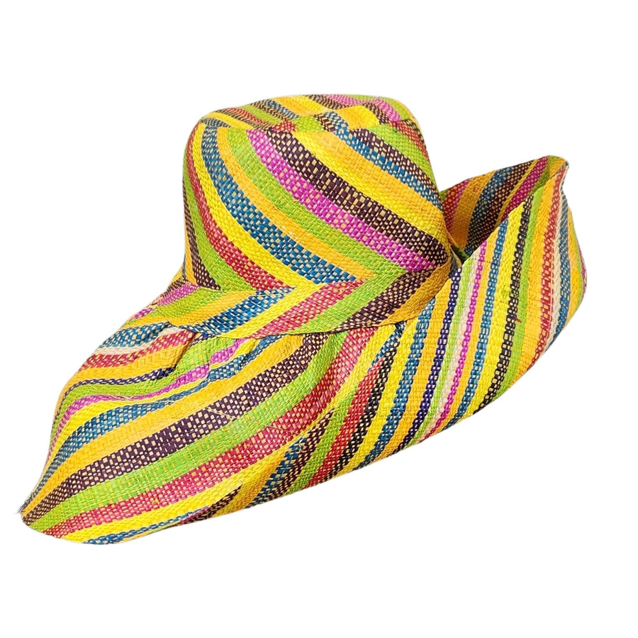 Abigay: Authentic Hand Woven Madagsacar Big Brim Raffia Sun Hat