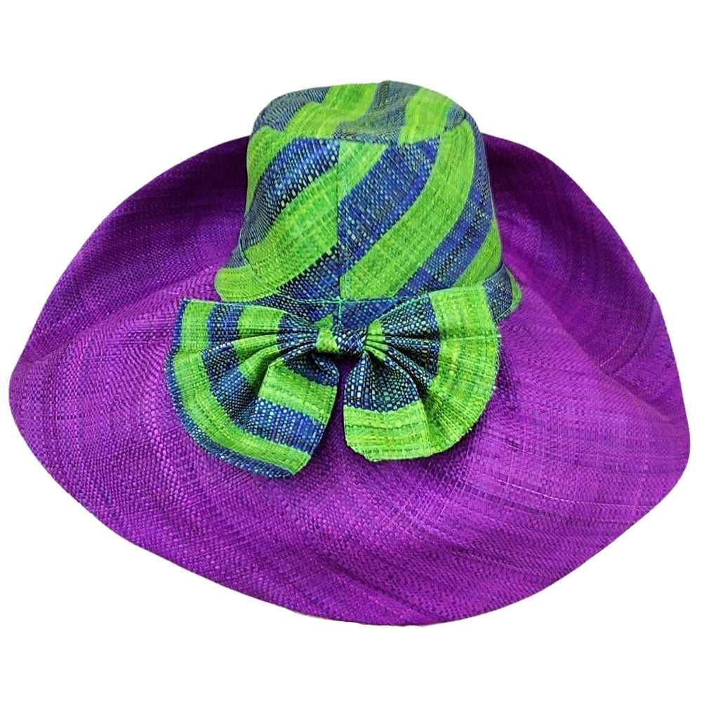 Adio: Authentic Hand Woven Multicolor Madagascar Big Brim Raffia Sun Hat