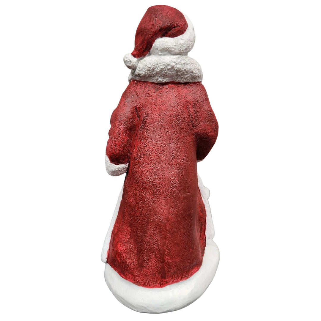 African American Santa Claus with Chimney Figurine (Rear)
