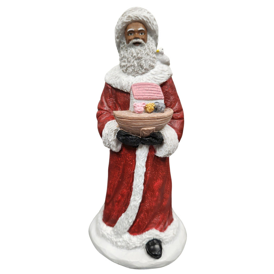 African American Santa Claus with Toy Boat Figurine II