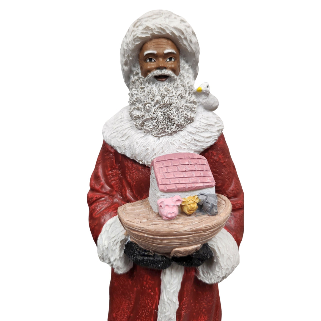African American Santa Claus with Toy Boat Figurine II (Detail)