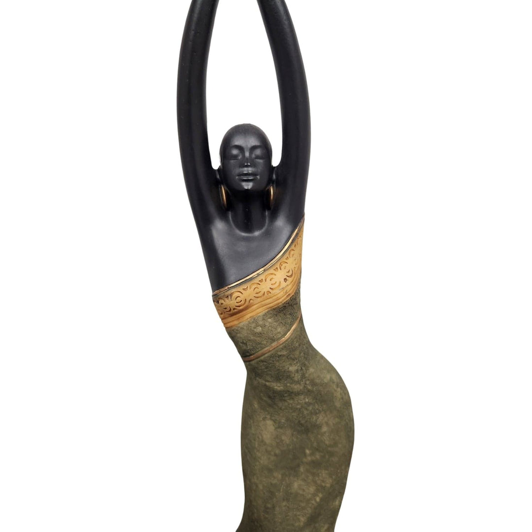 African American Woman Votive Candleholder II (Olive)