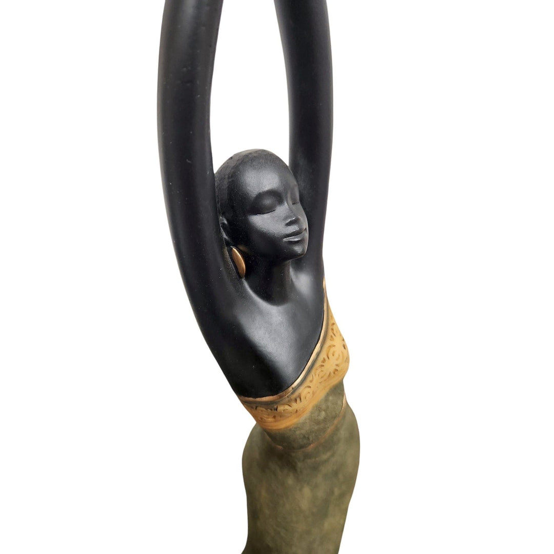 African American Woman Votive Candleholder II (Olive)