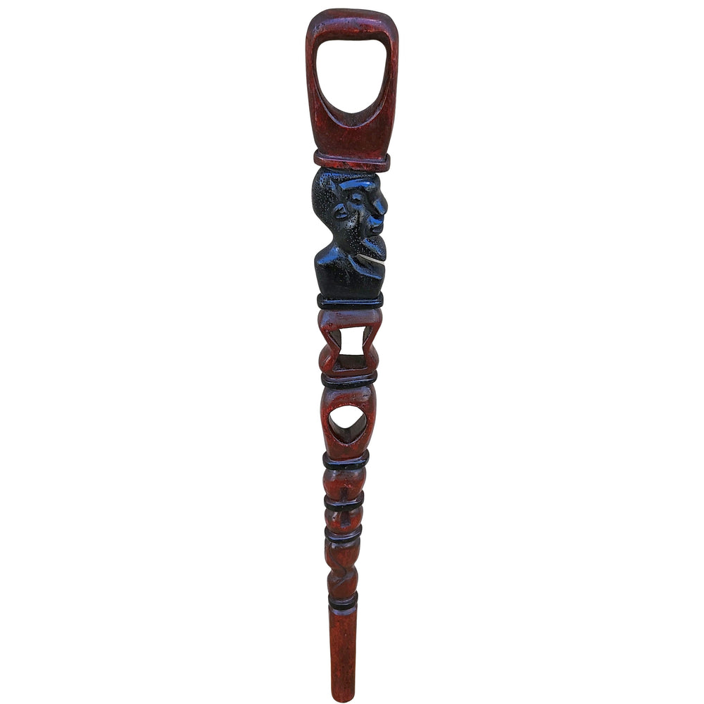 African Elder: Authentic Makonde African Wooden Walking Stick