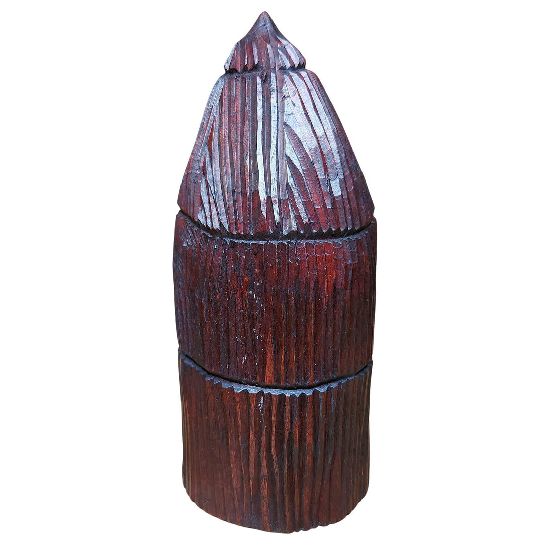 Authentic African Jacaranda Wood Hut Nativity Scene