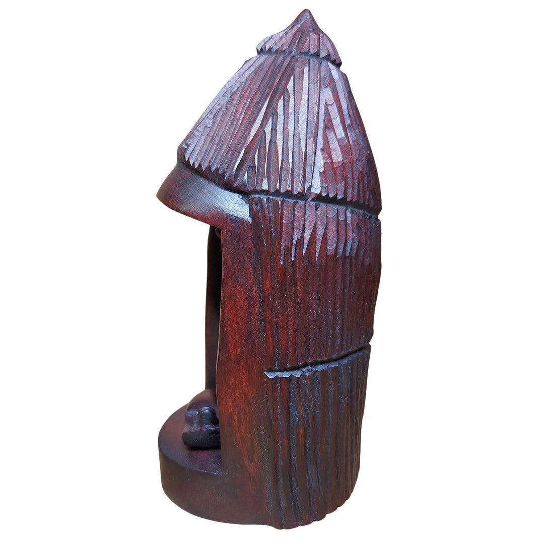 Authentic African Jacaranda Wood Hut Nativity Scene