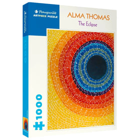 The Eclipse by Alma Thomas: African American Jigsaw Puzzle (Main) - Pomegranate ArtPiece Puzzle box with Alma Thomas artwork on a white background