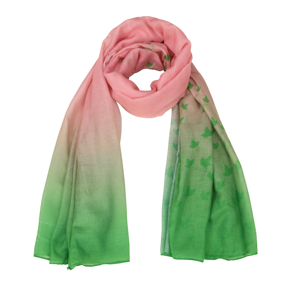 Alpha Kappa Alpha Inspired Pink and Green Ombre Ivy Scarf