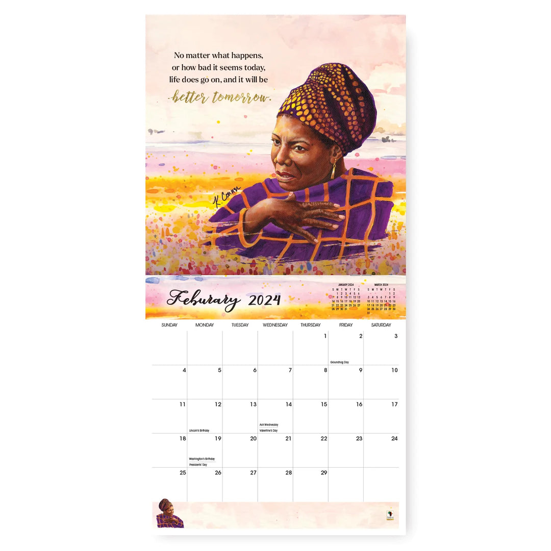 And Still I Rise by Keith Conner: 2024 Maya Angelou Wall Calendar (Inside)