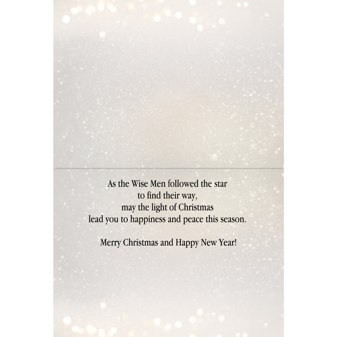 Assorted Box Set #12: African American Christmas Card Box Set  - Christmas card with text and light dots on a white background