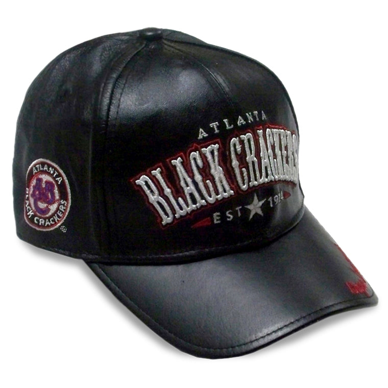 Atlanta Black Crackers Leather Baseball Cap
