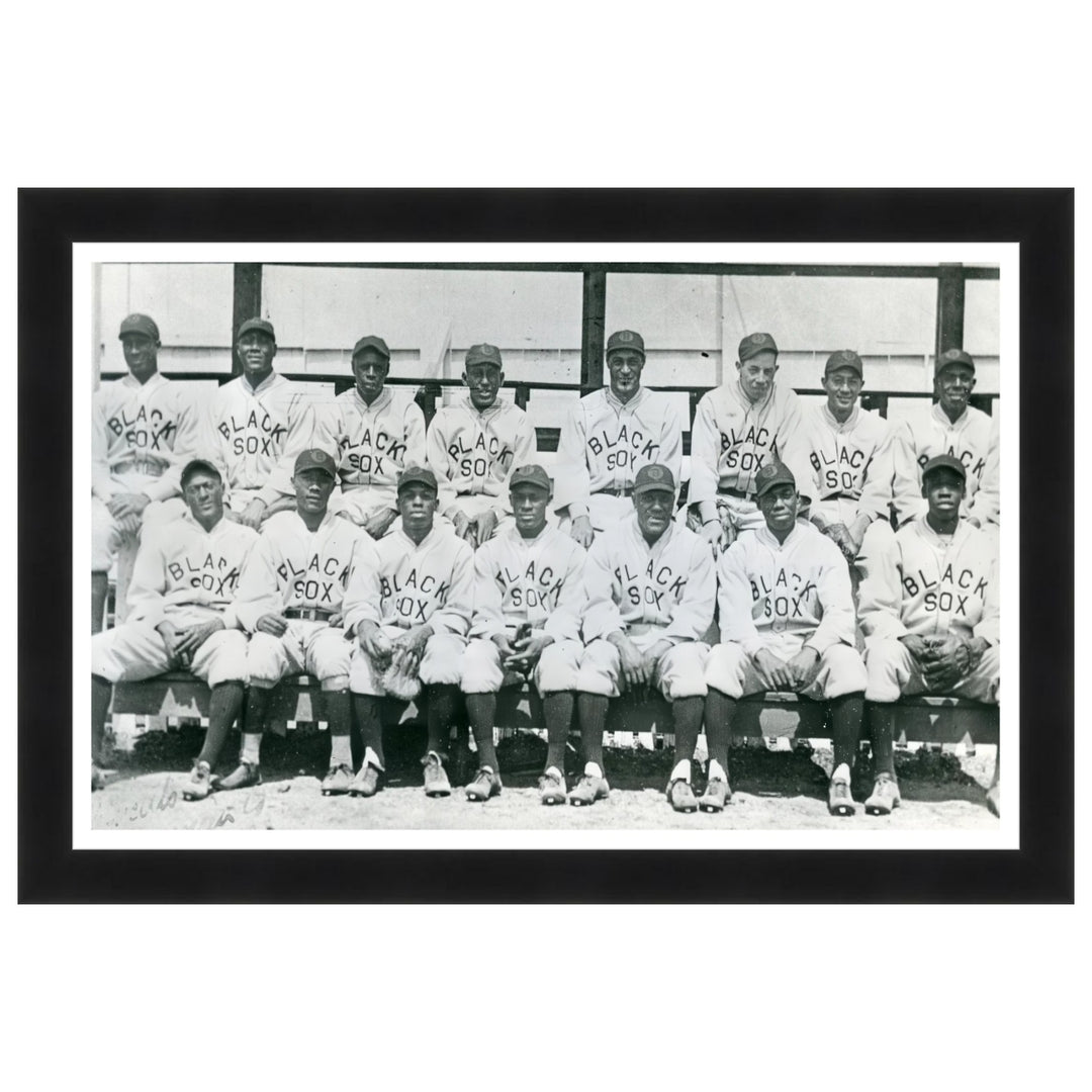 1924 Baltimore Black Sox team photo in a black frame, Negro League art