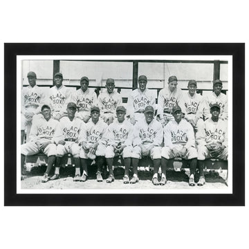 1924 Baltimore Black Sox team photo in a black frame, Negro League art