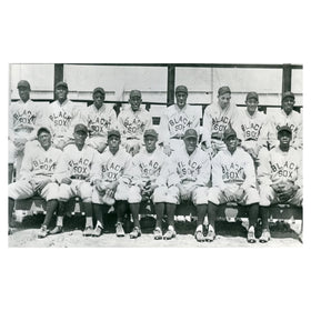 1924 Baltimore Black Sox team seated in two rows in BLACK SOX uniforms