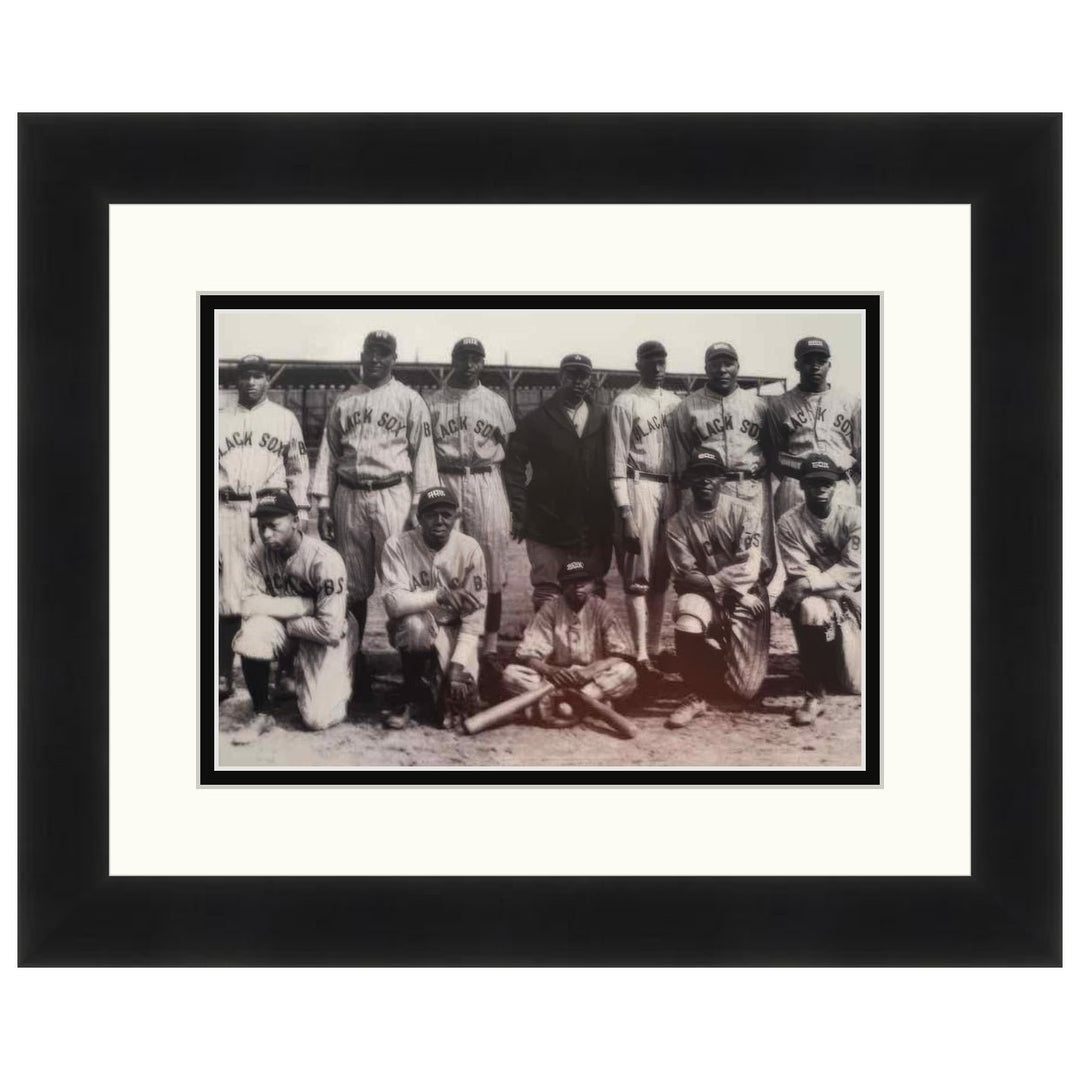 1920s Baltimore Black Sox team photo double matted in a black frame