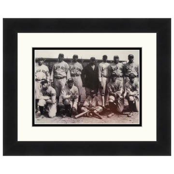 1920s Baltimore Black Sox team photo double matted in a black frame