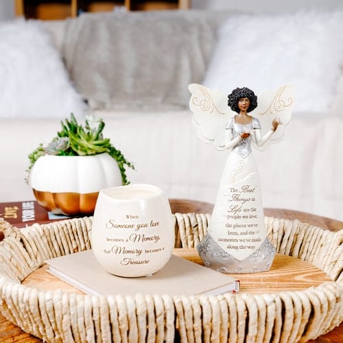 Best Things in Life: African American Angel Figurine by Pavilion Gifts (Ebony Elements Collection) (Lifestyle Photo)