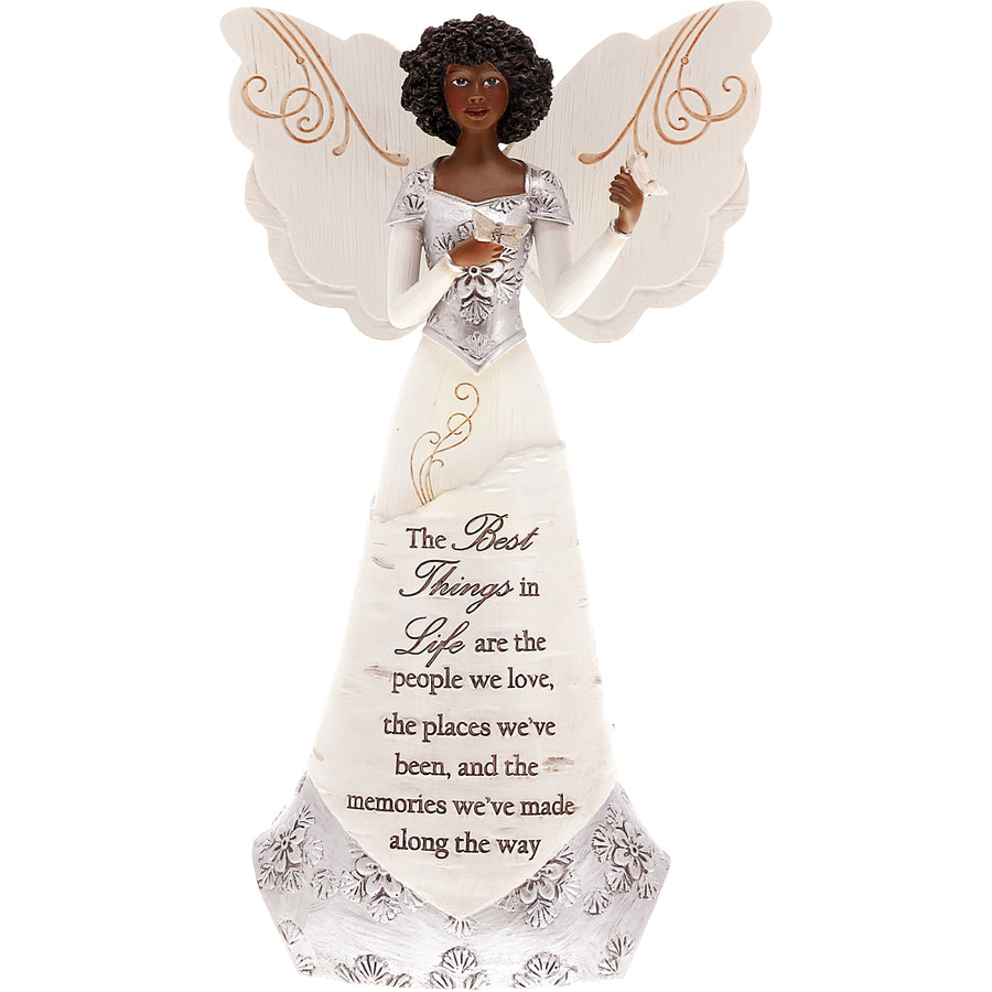 Best Things in Life: African American Angel Figurine by Pavilion Gifts (Ebony Elements Collection)