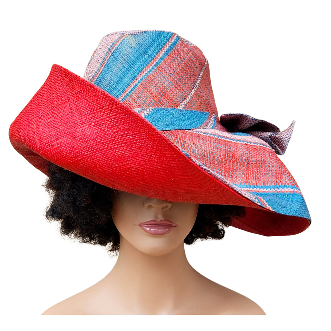 Bheka: Madagsacar Big Brim Raffia Sun Hat (Mannequin)