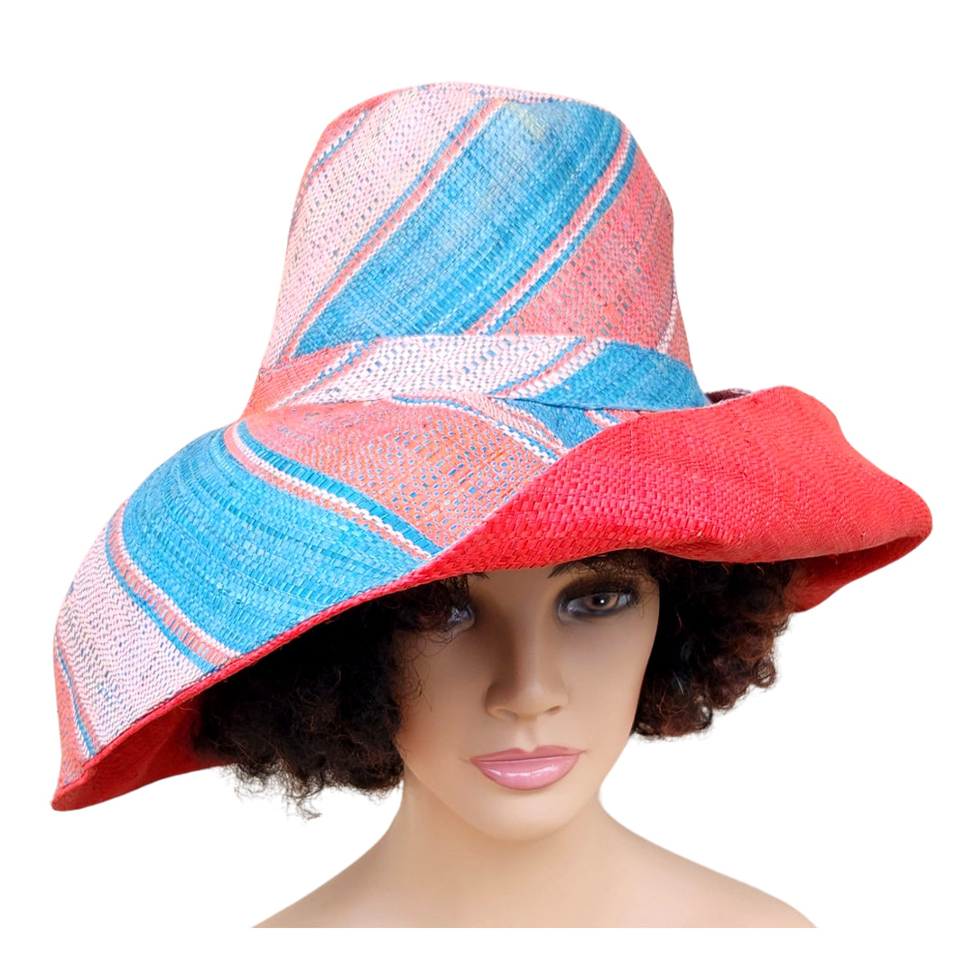 Bheka: Madagsacar Big Brim Raffia Sun Hat (Mannequin 2)