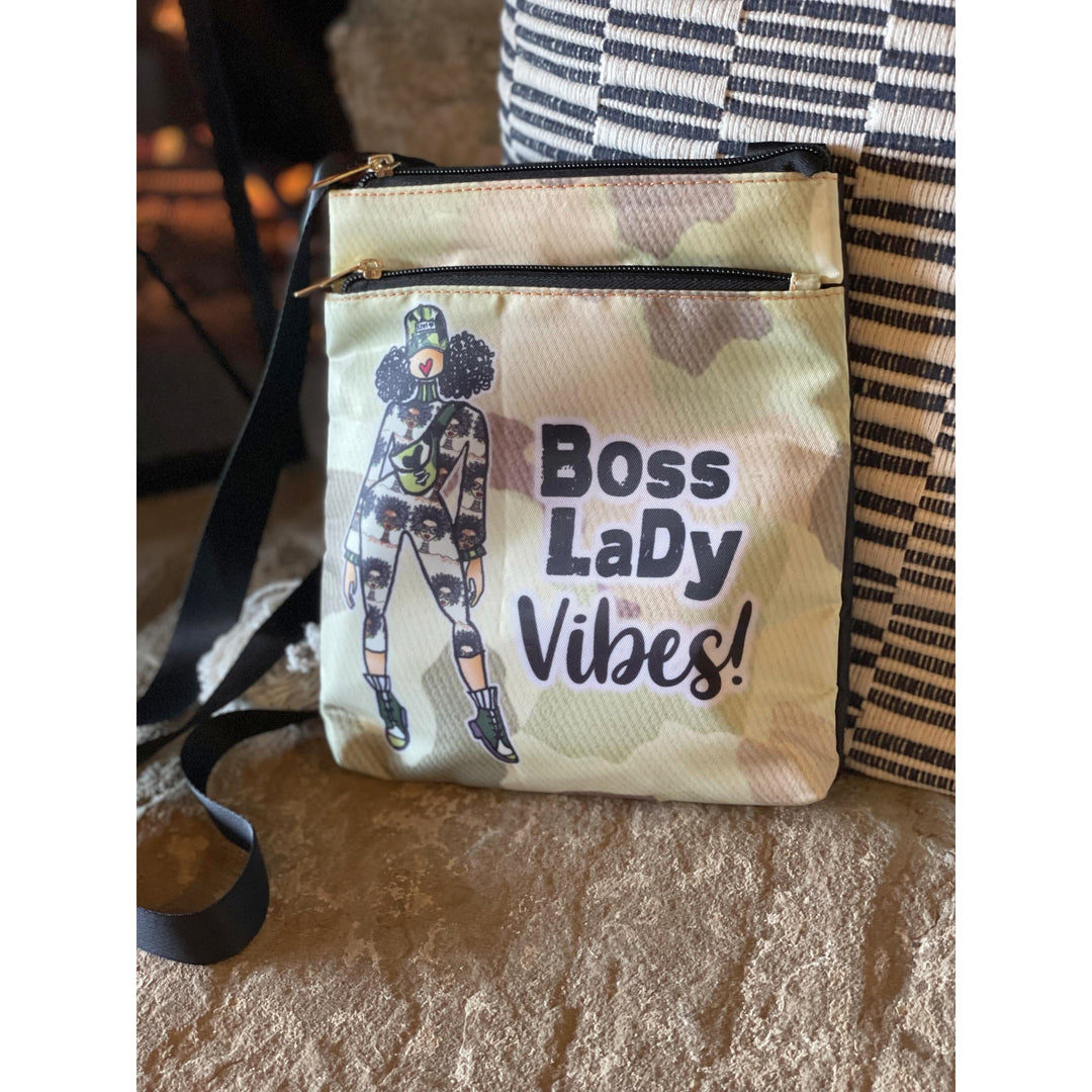 Boss Lady Vibes by Kiwi McDowell: African American Travel Purse (Lifestyle 2)