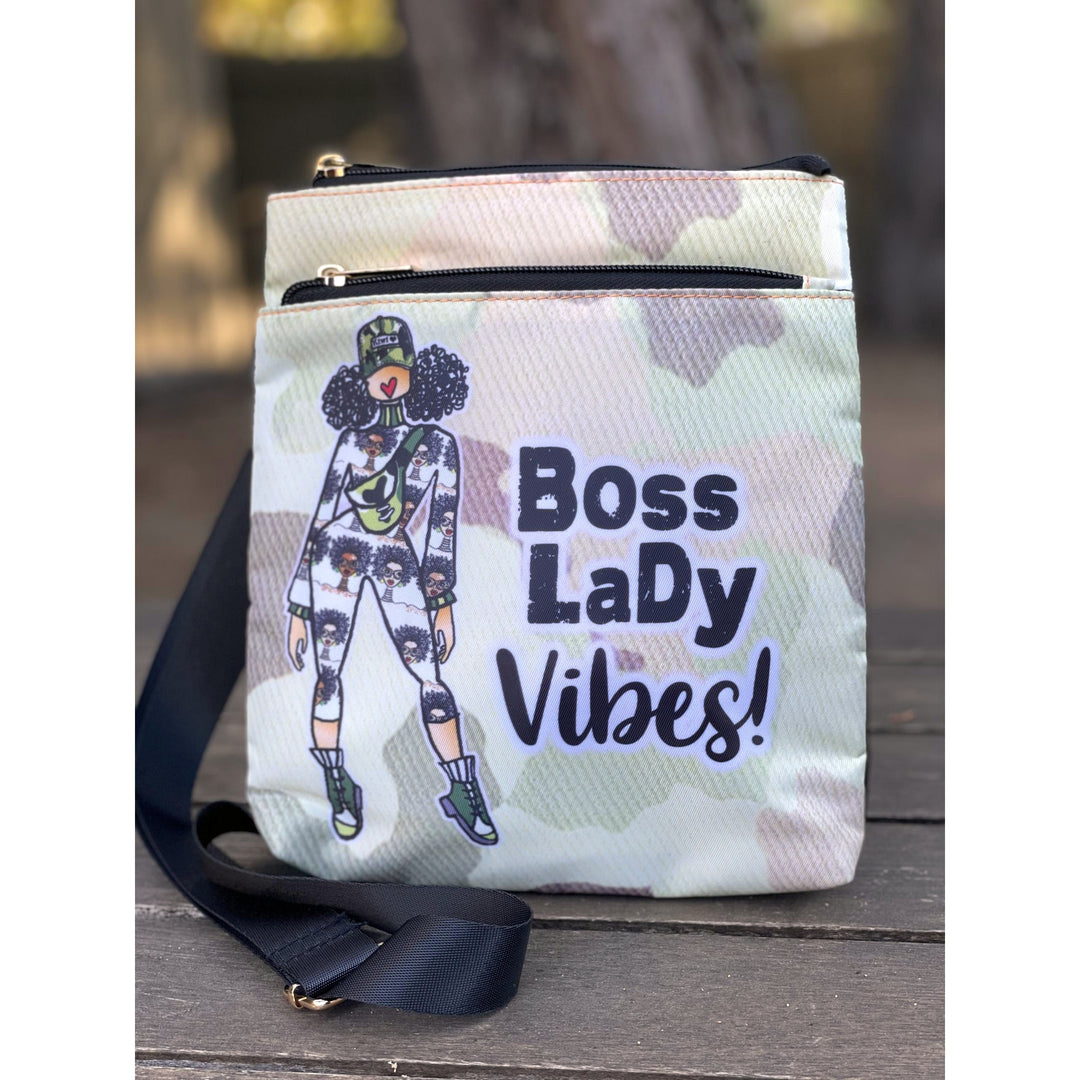 Boss Lady Vibes by Kiwi McDowell: African American Travel Purse (Lifestyle 3)