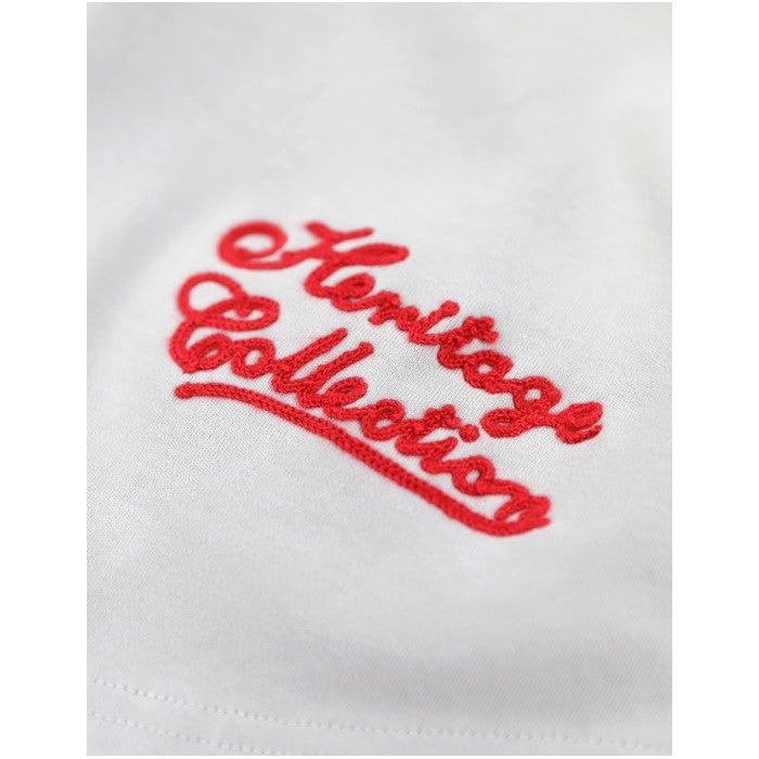Brooklyn Eagles Heritage Negro League Baseball Jersey - Red embroidered text on a gray background. (Front Detail 2)