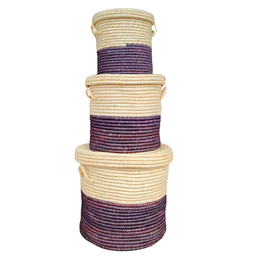 Chinira: Authentic Hand Woven Raffia Madagascar Baskets (Main)