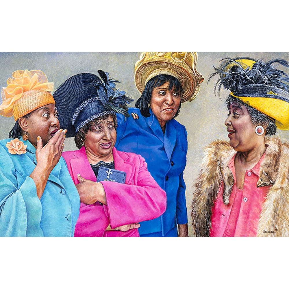 Church Gossip by Susan Brabeau: African American Jigsaw Puzzle