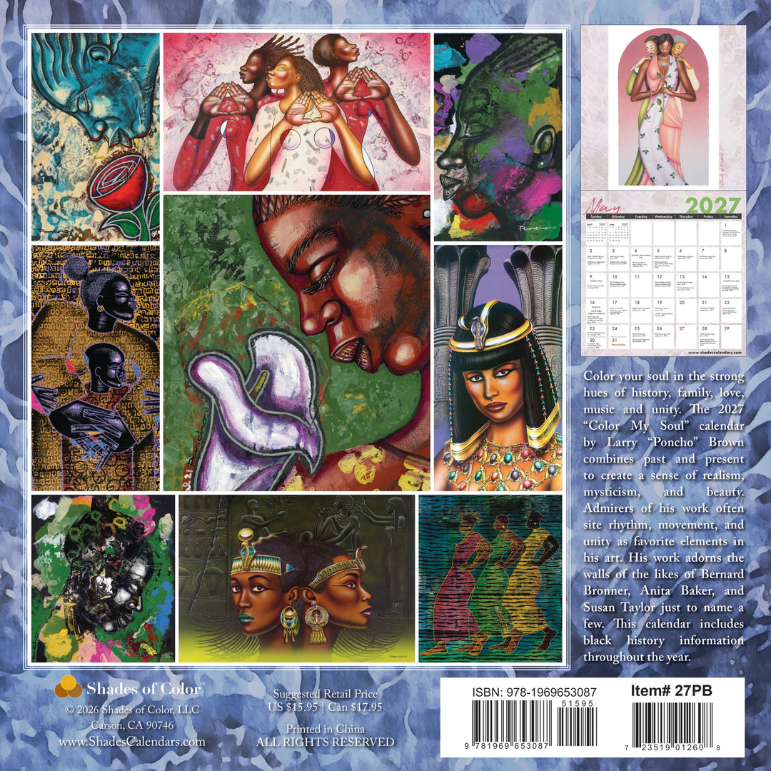Color My Soul: The Art of Larry "Poncho" Brown 2027 Wall Calendar