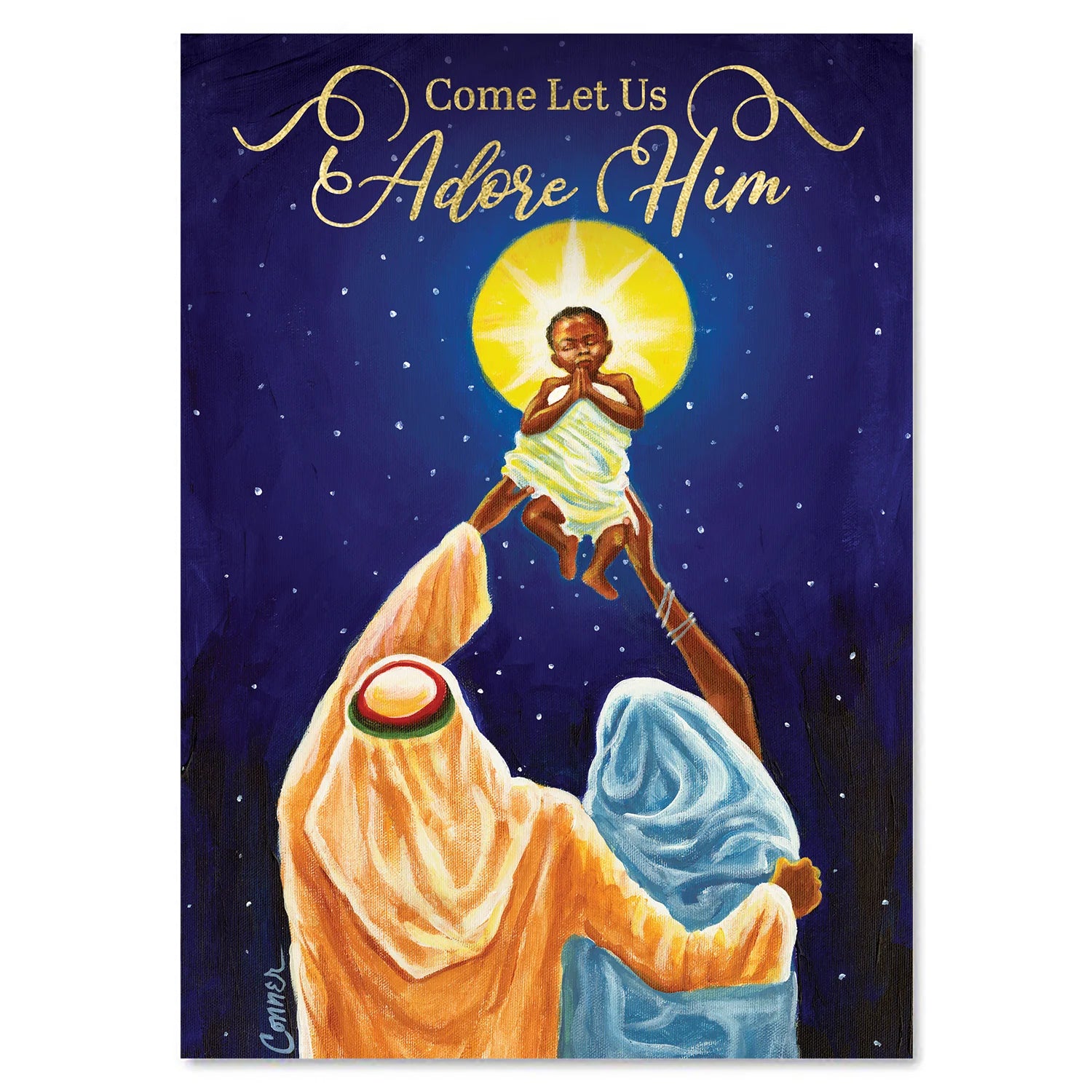 1 of 3: Come Let Us Adore Him: African American Christmas Card Box Set