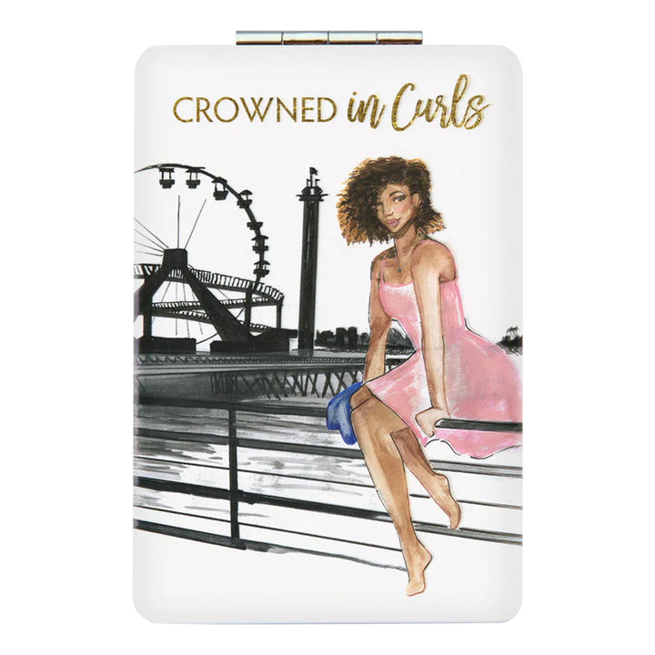 Crowned in Curls by Sara Myles: African American Pocket/Compact Mirror