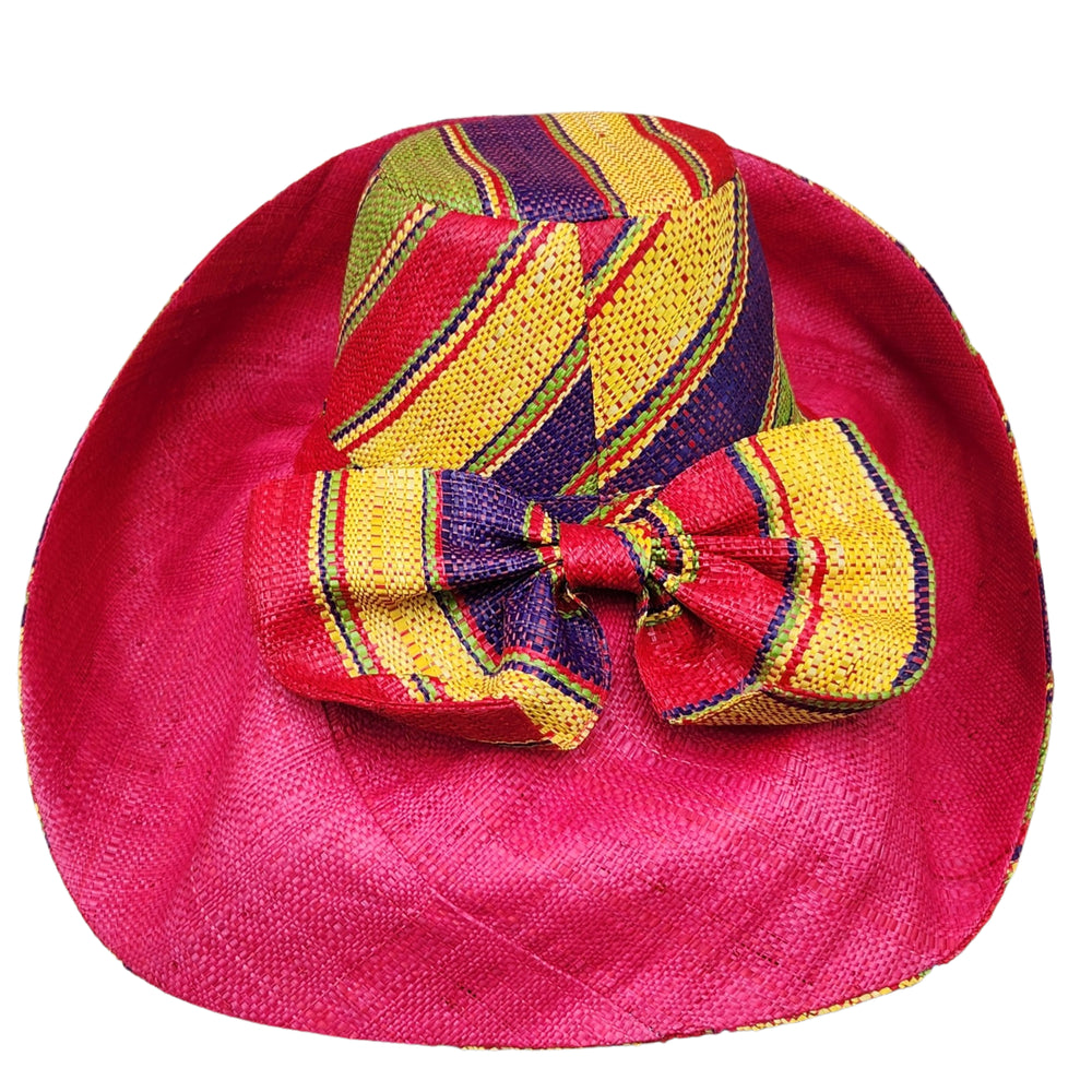 Dingane: Madagsacar Big Brim Raffia Sun Hat (Rear)