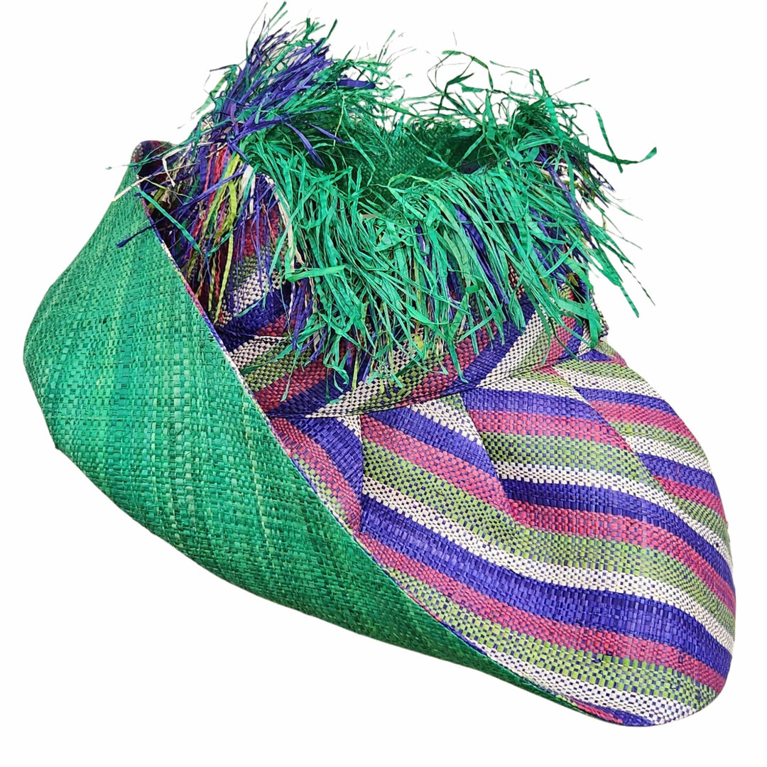 Divine: Madagascar Big Brim Crown Out Raffia Sun Hat