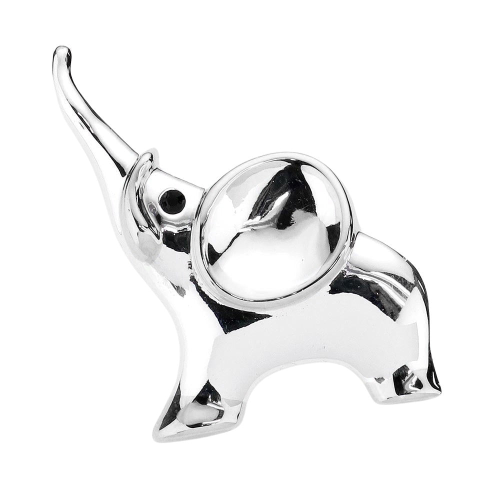 1 of 2: Silver Elephant Power Brooch/Pendant by The Elephant Boutique