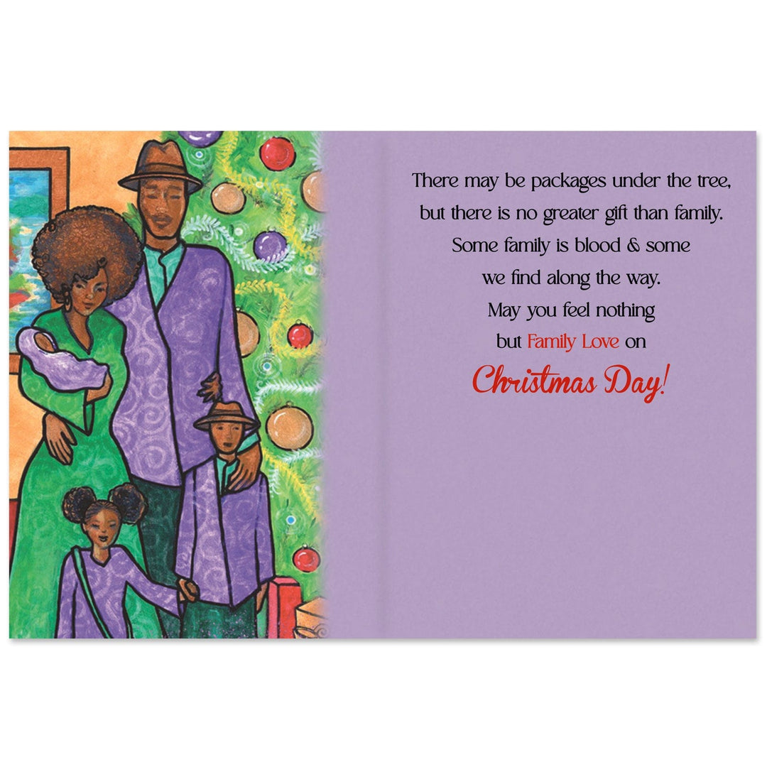 Family Brings Joy by Pamela Hills: African American Christmas Card Box Set (Inside)