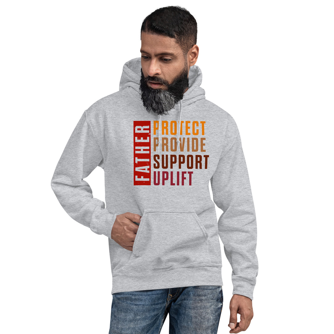 Fatherhood Virtues Unisex Hooded Sweatshirt (Sport Gray, Lifestyle3)