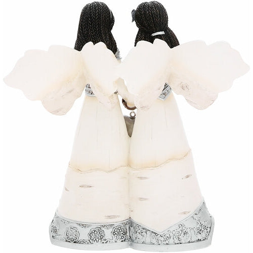4 of 9: Friendship Angels: African American Figurine by Pavilion Gifts (Ebony Elements Collection) (Rear View)