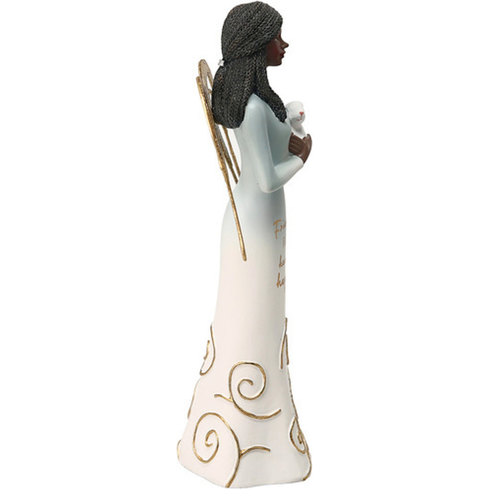 Friends Angel Figurine: Ebony Comfort Collection by Pavilion Gifts (Side)