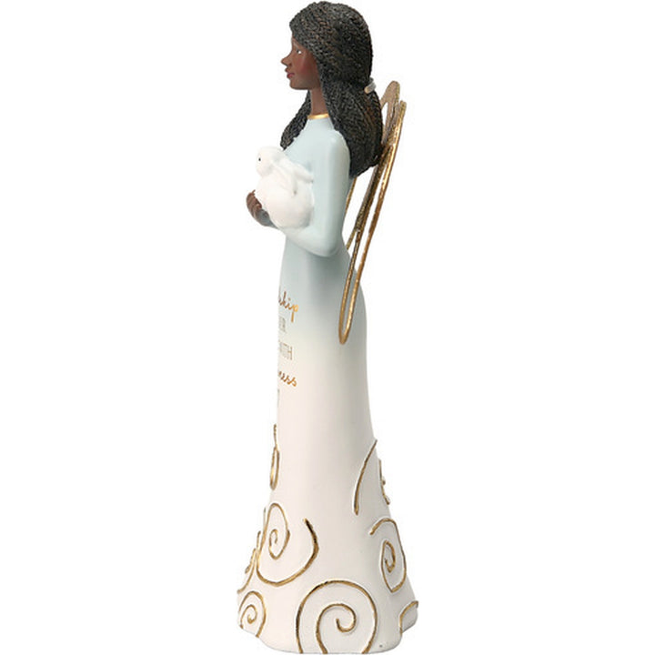 Friends Angel Figurine: Ebony Comfort Collection by Pavilion Gifts (Side)