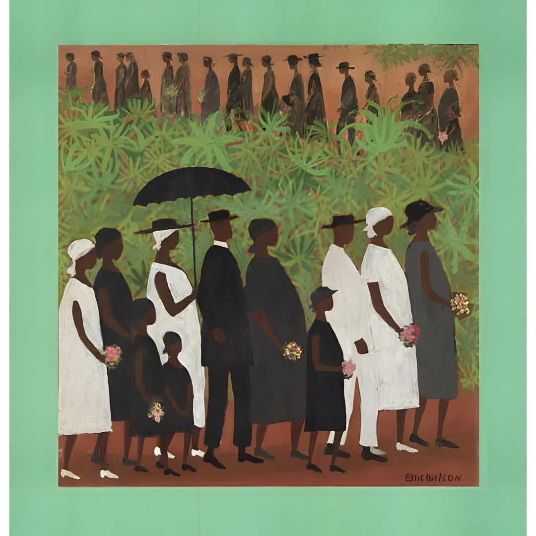 Funeral Procession by Ellis Wilson showing African Americans in dignified funeral procession (med)